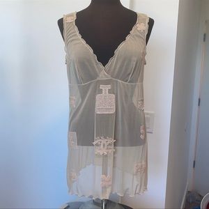 Chanel mesh tank Sheer Top Camisole